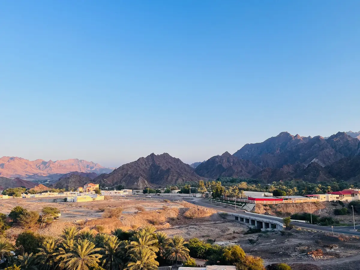 Hatta Heritage Village and the mountains