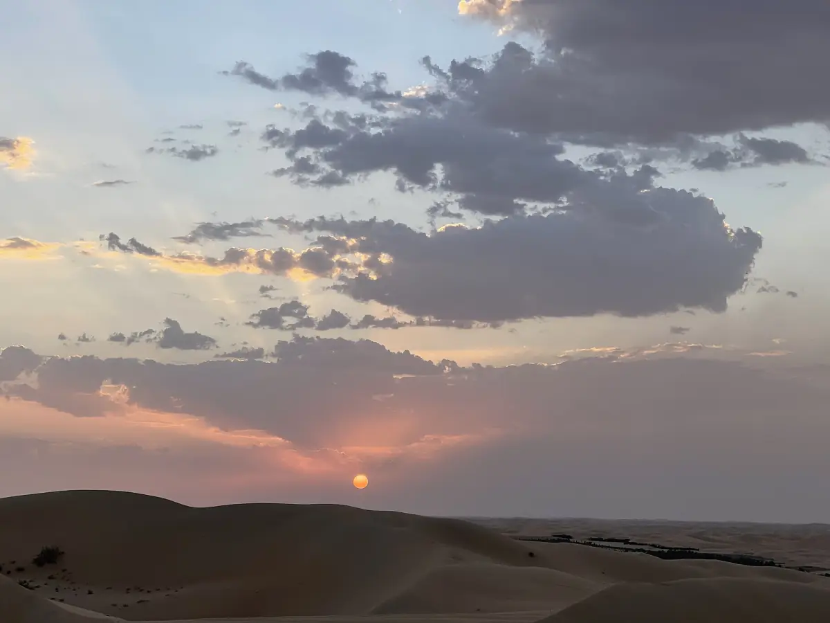 Sunset over the Liwa desert